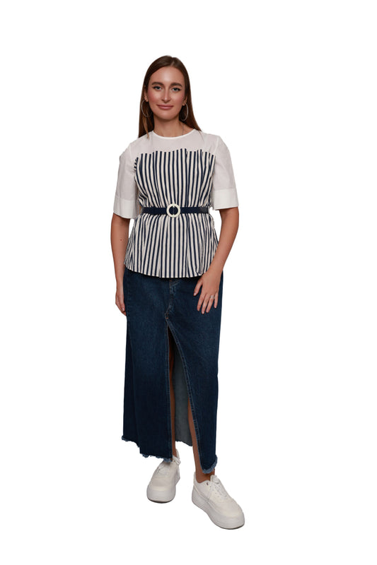 Classic Chic Striped Blouse