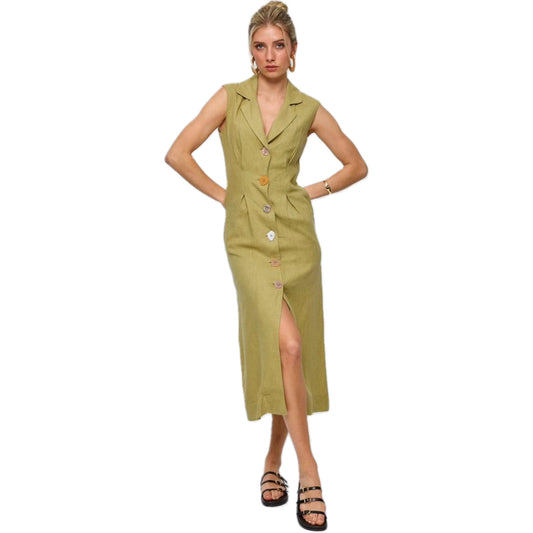 Green Linen Dress