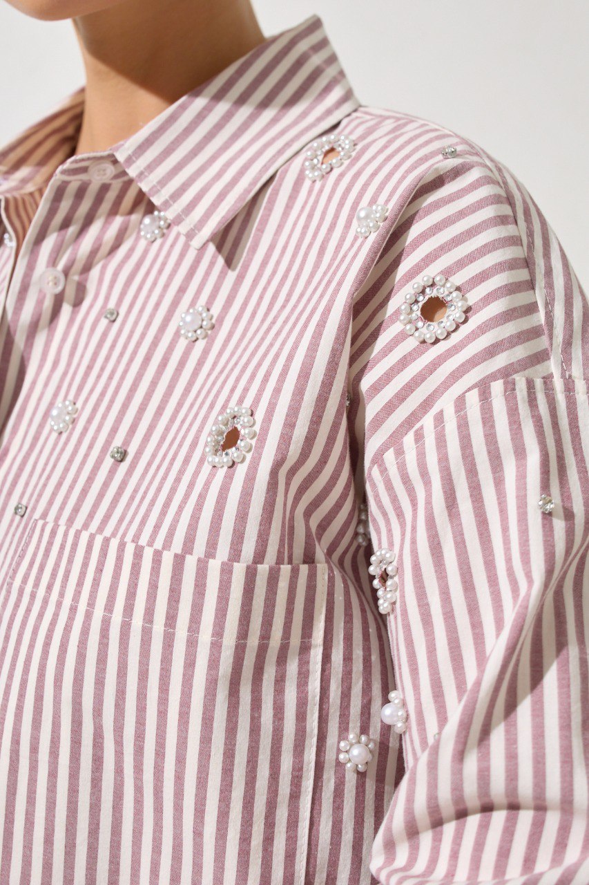 Over size embellished shirt