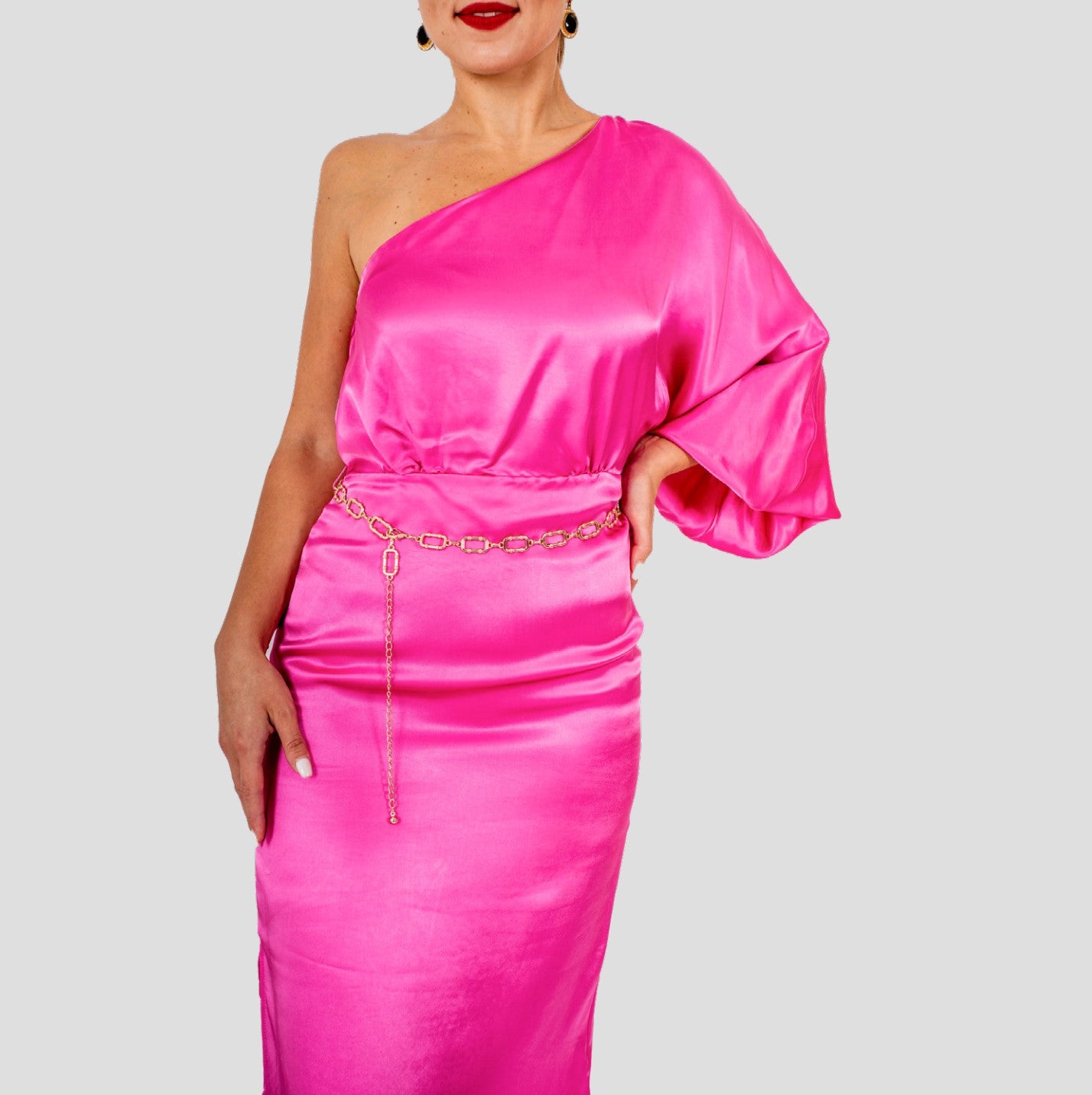 Pink Satin Dress