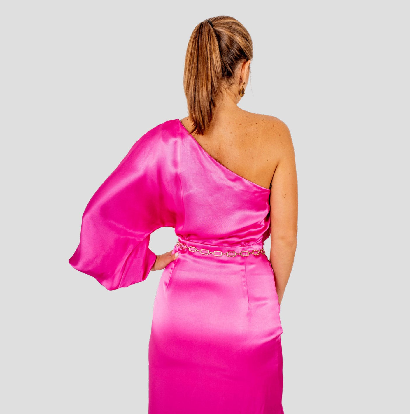 Pink Satin Dress