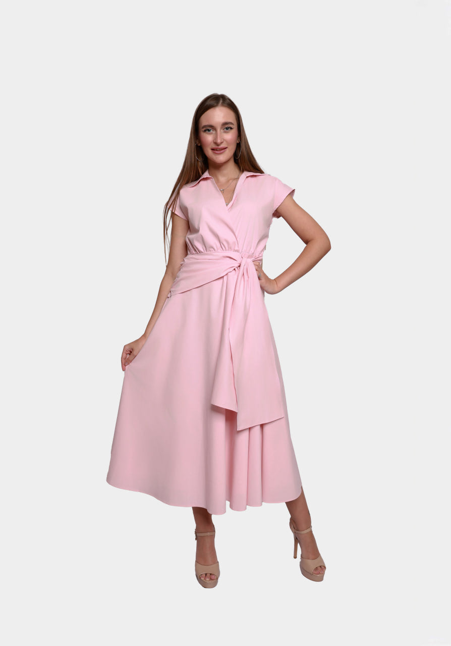 Pink Dress with Side Tie