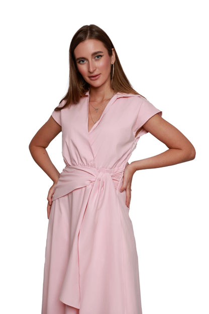 Pink Dress with Side Tie